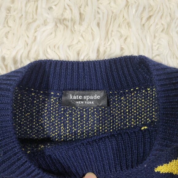 Kate Spade Twinkle Star Wool Blend Sweater  Navy Blue - XXS - Picture 5 of 15